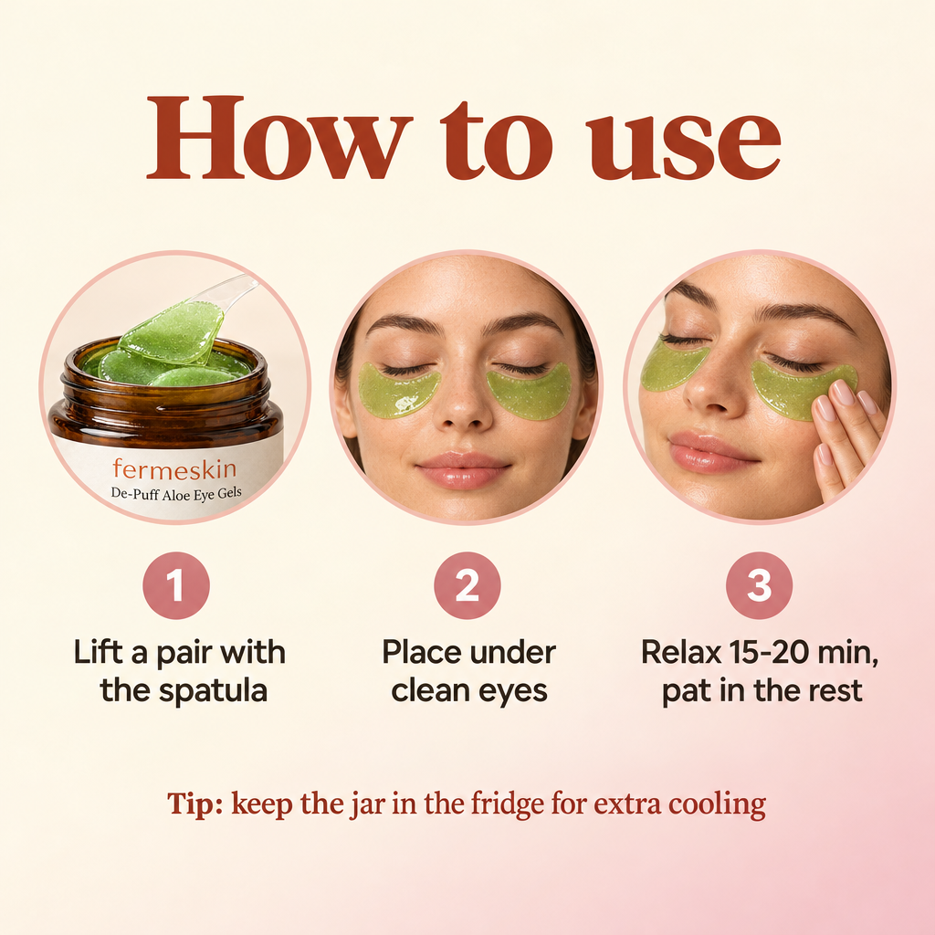 How to use the De-Puff Aloe Eye Gels